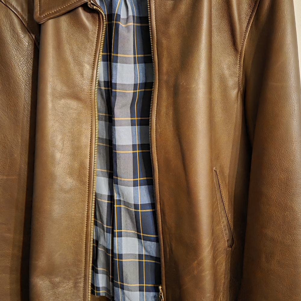 Stylish Men's Brown Leather Jacket